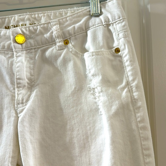 Michael KORS Distressed Cropped Skinny Jeans, Size 4 - Picture 3 of 6